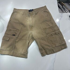 Signature Tan Cargo Shorts Classic Utility Design